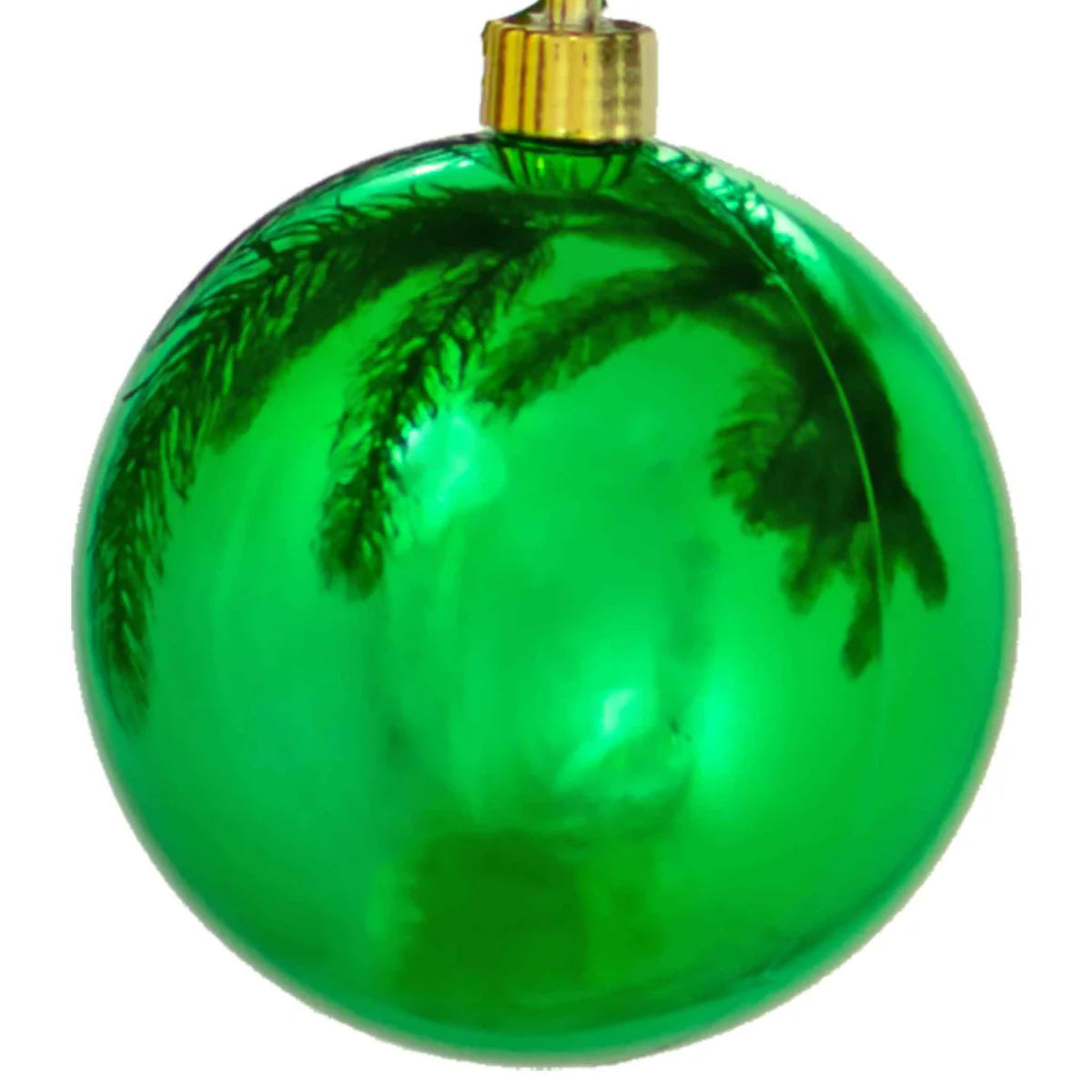 SHINY GREEN BALL ORNAMENTS
