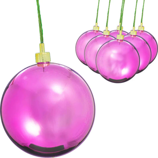 SHINY PINK BALL ORNAMENTS
