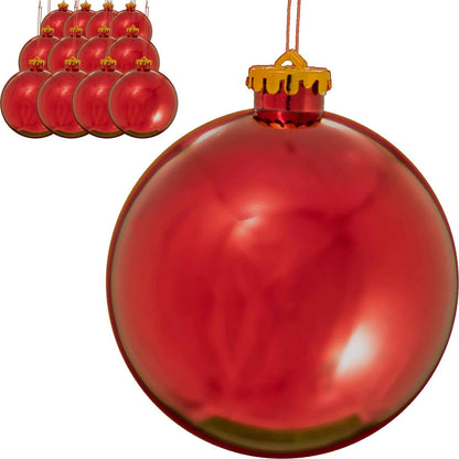 SHINY RED & GOLD  BALL ORNAMENTS