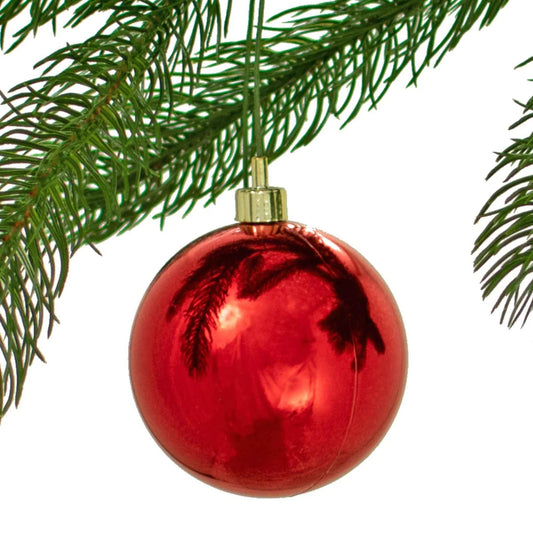 SHINY RED & GOLD  BALL ORNAMENTS
