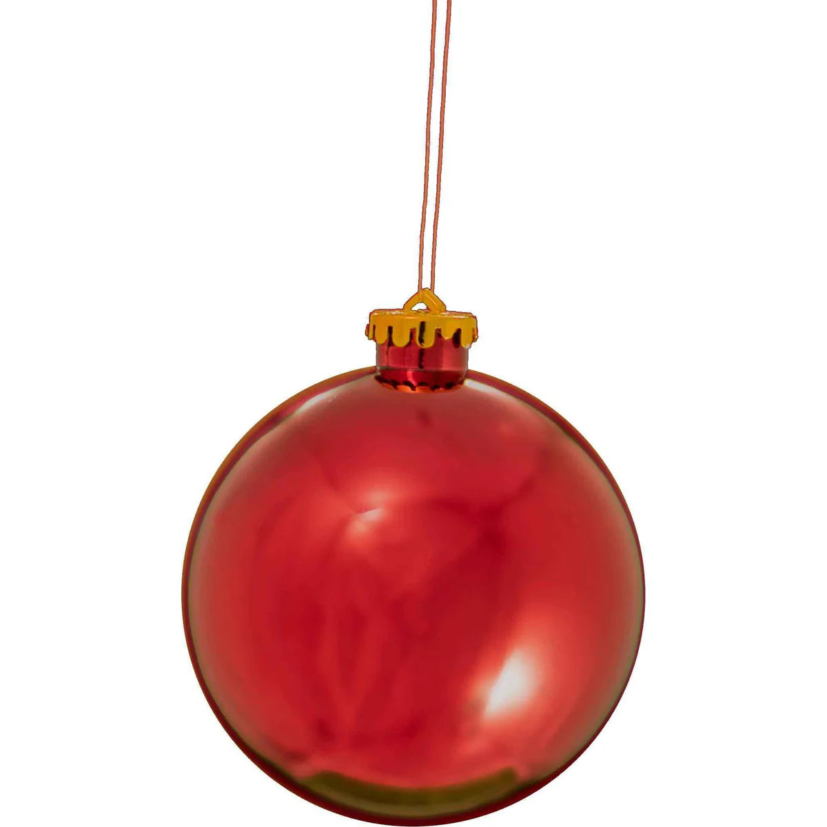SHINY RED & GOLD  BALL ORNAMENTS