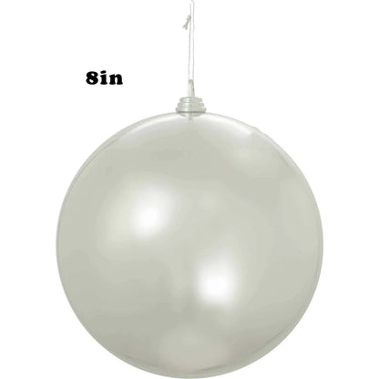 SHINY SILVER BALL ORNAMENTS
