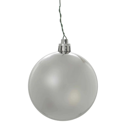 SHINY SILVER BALL ORNAMENTS