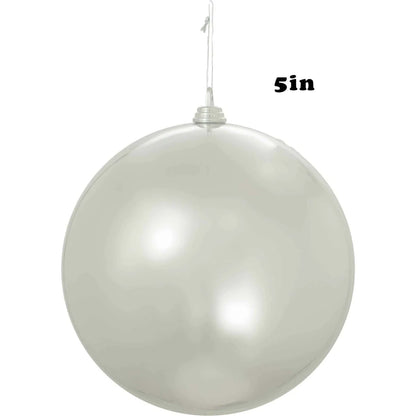 SHINY SILVER BALL ORNAMENTS