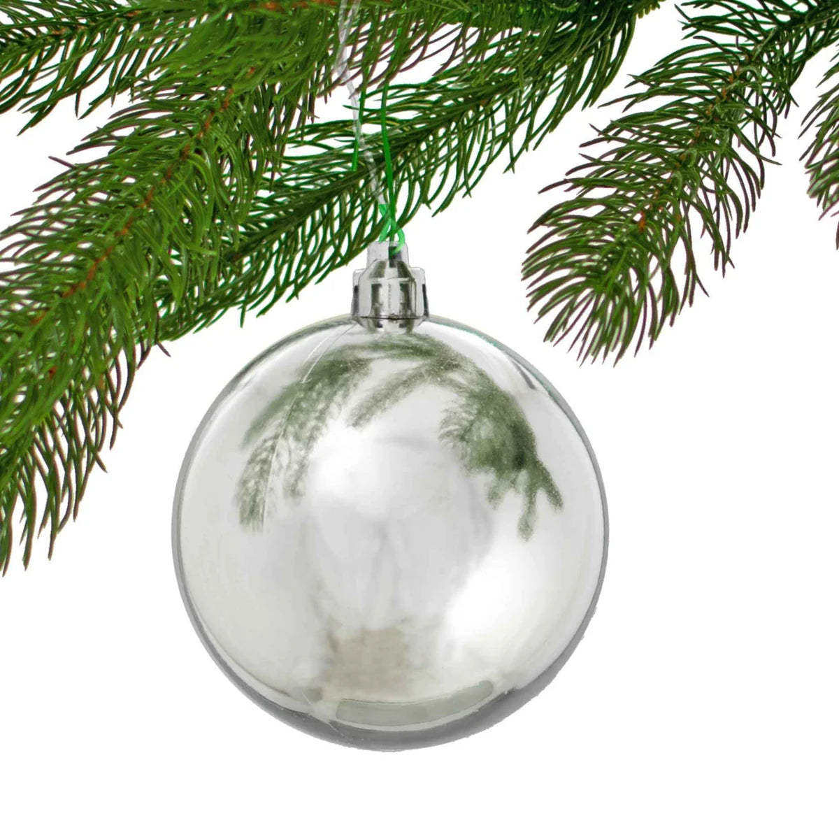 SHINY SILVER BALL ORNAMENTS