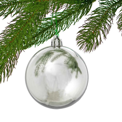 SHINY SILVER BALL ORNAMENTS
