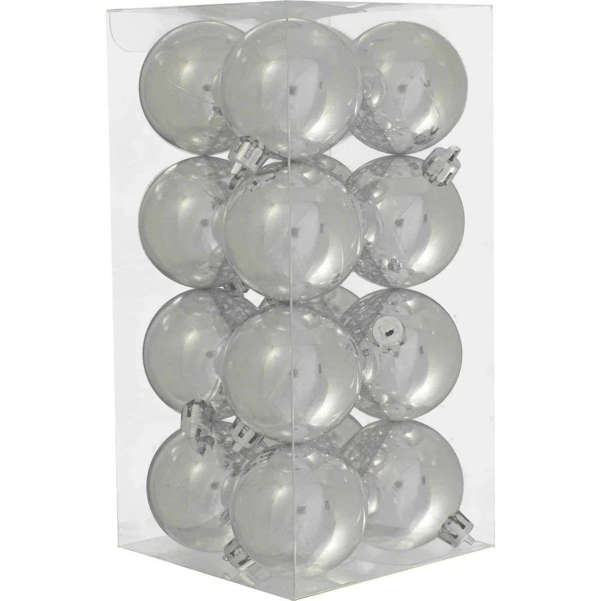 SHINY SILVER BALL ORNAMENTS