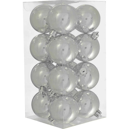 SHINY SILVER BALL ORNAMENTS