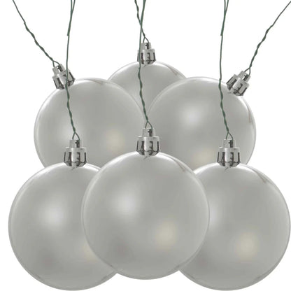 SHINY SILVER BALL ORNAMENTS