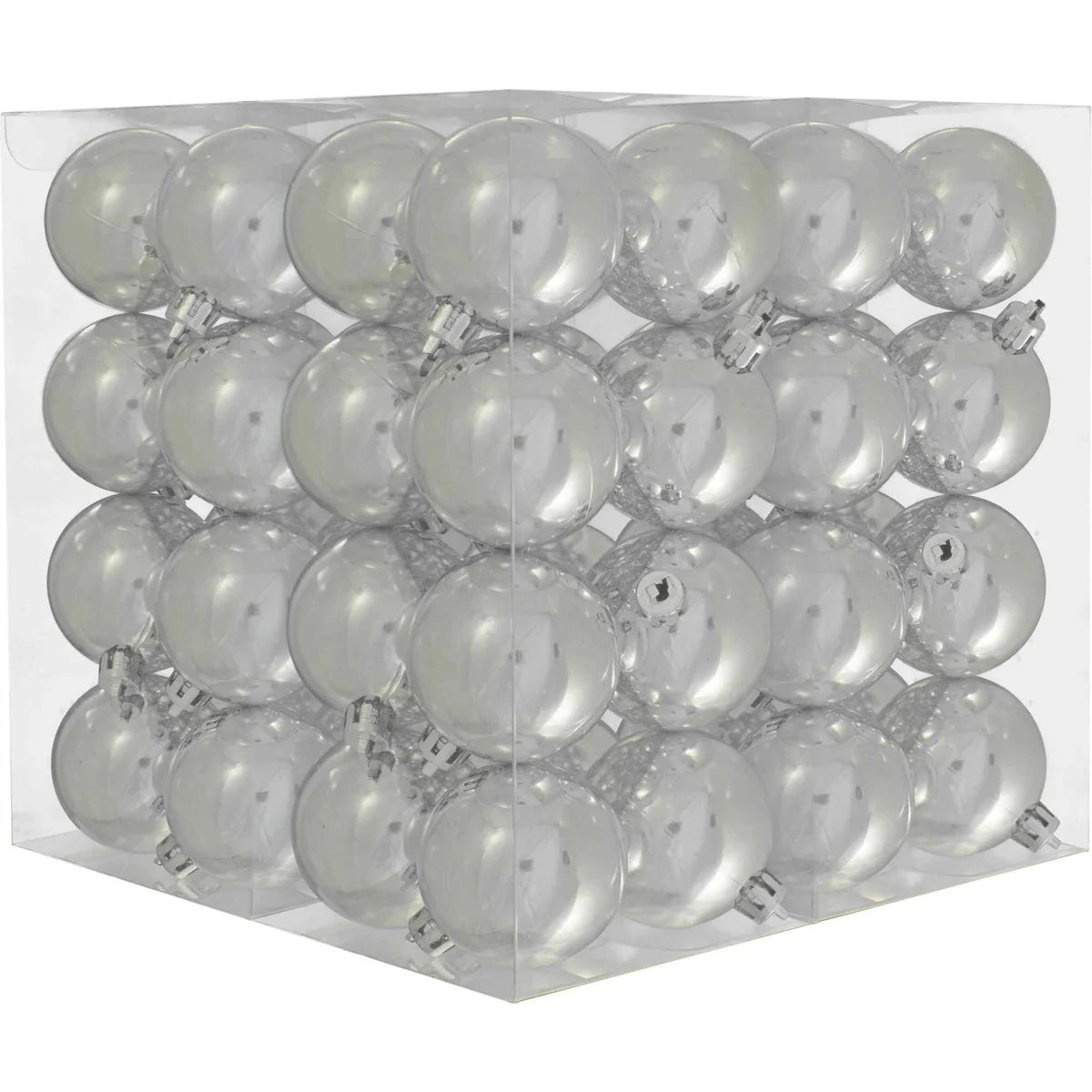 SHINY SILVER BALL ORNAMENTS