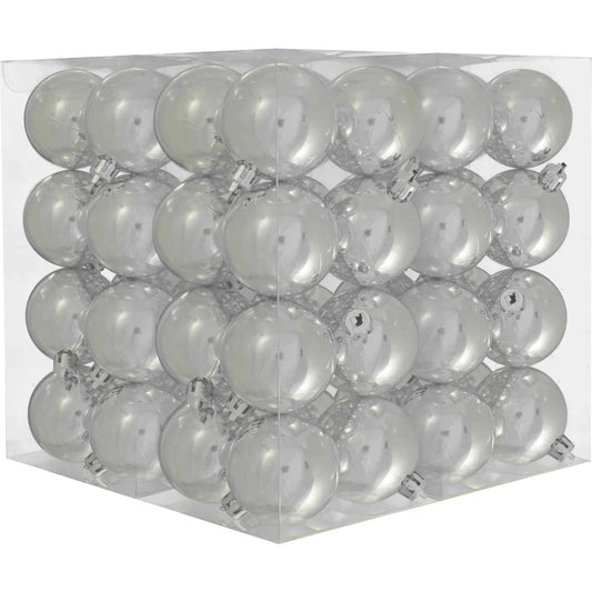 SHINY SILVER BALL ORNAMENTS