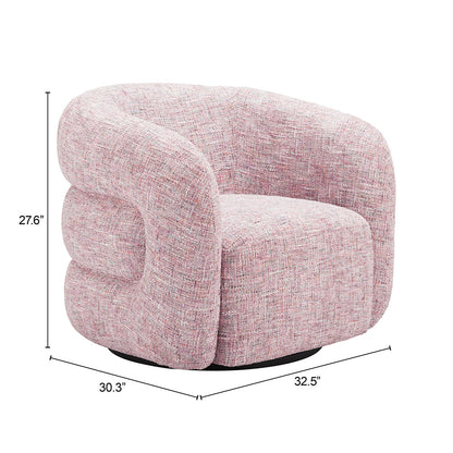 REFINE SWIVEL CHAIR PINK TWEED