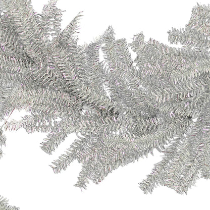 SILVER 1IN BRUSH CHRISTMAS GARLAND