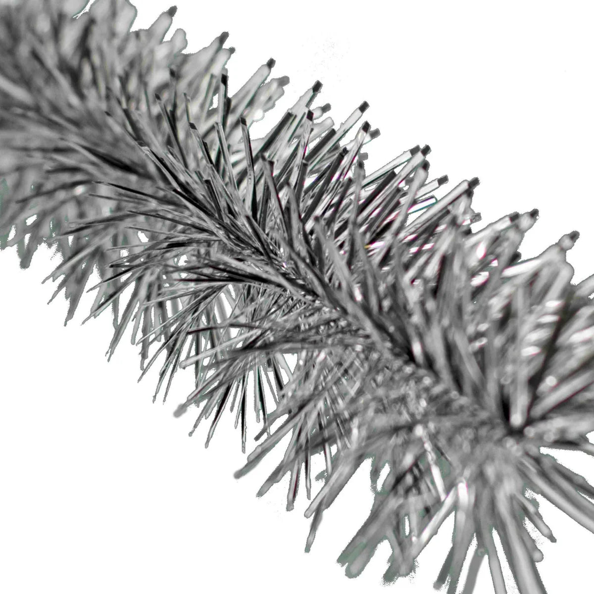 SILVER & BLACK TINSEL GARLAND