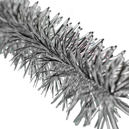 SILVER & BLACK TINSEL GARLAND