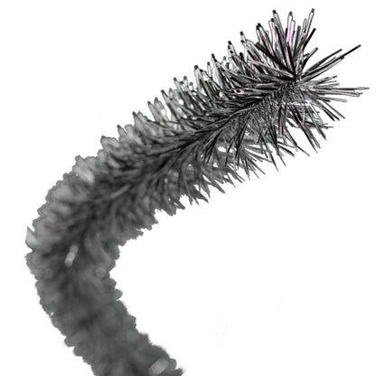 SILVER & BLACK TINSEL GARLAND