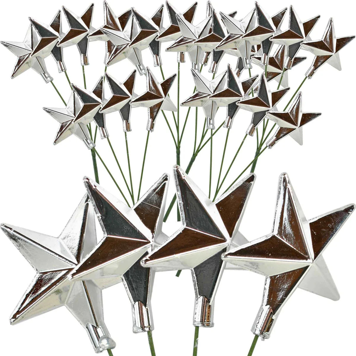 SILVER STAR PICK ORNAMENTS