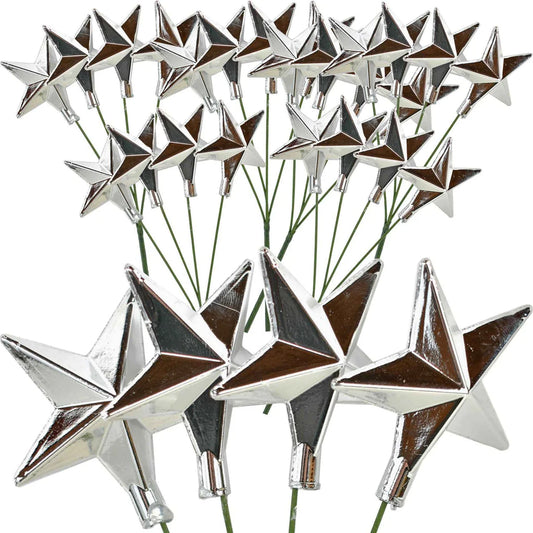 SILVER STAR PICK ORNAMENTS