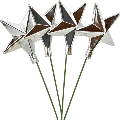 SILVER STAR PICK ORNAMENTS