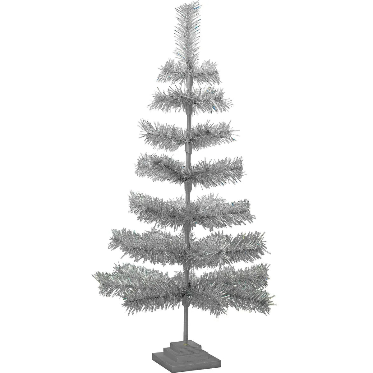 SILVER TINSEL CHRISTMAS TREE