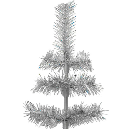SILVER TINSEL CHRISTMAS TREE