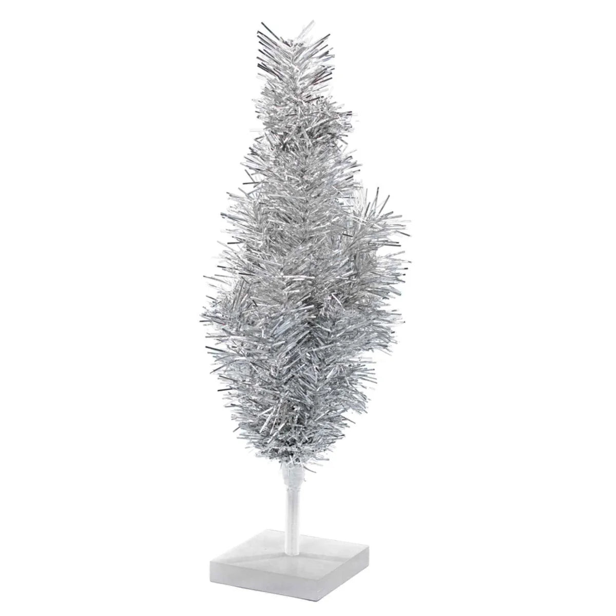 SILVER TINSEL CHRISTMAS TREE