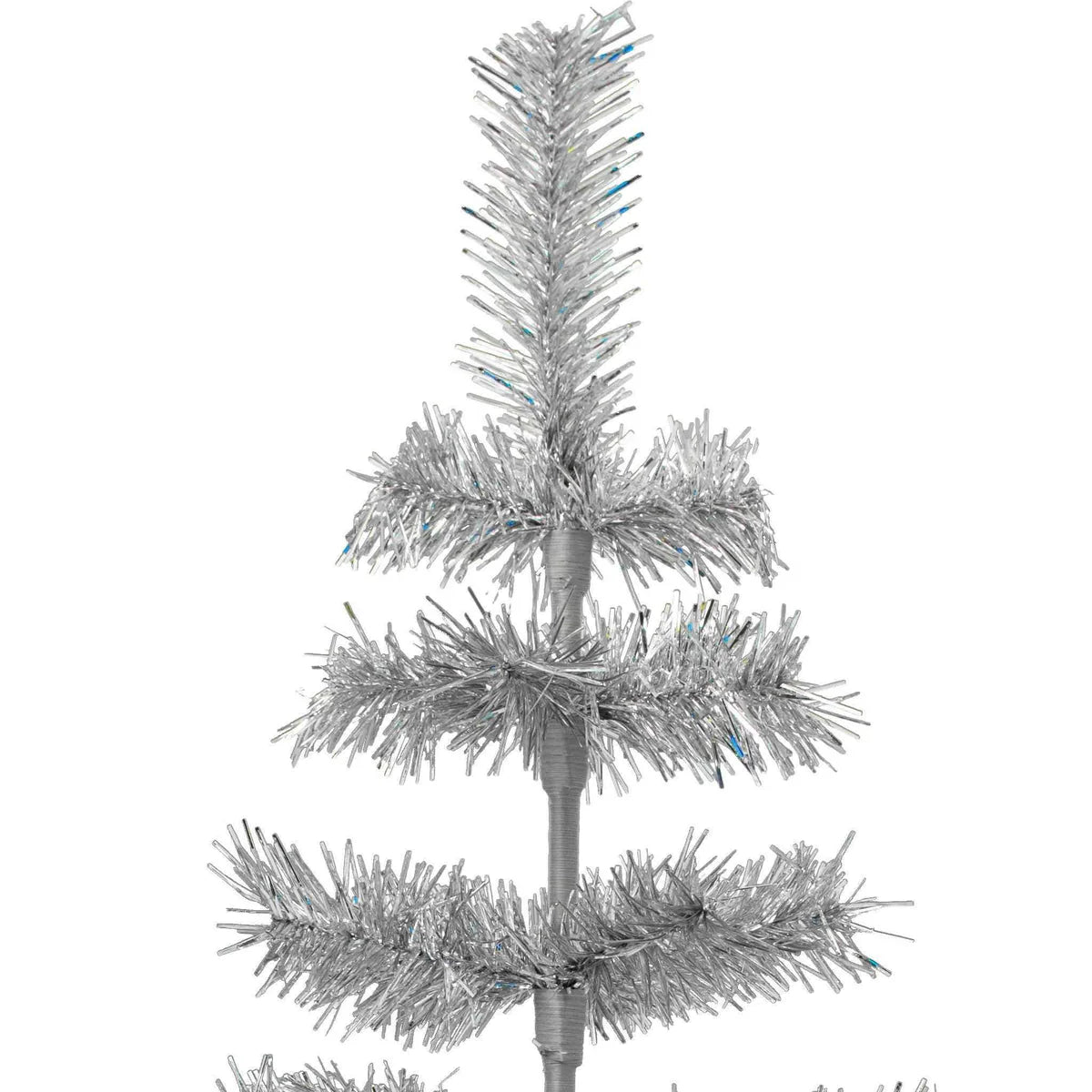 SILVER TINSEL CHRISTMAS TREE
