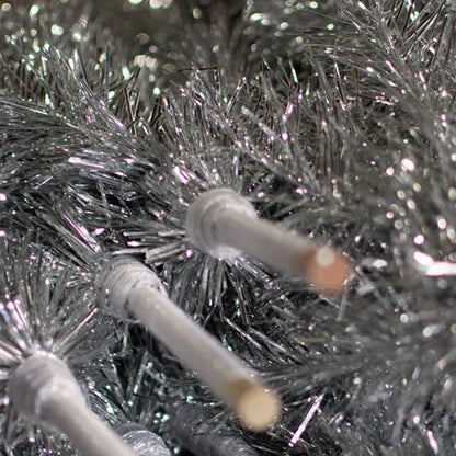 SILVER TINSEL CHRISTMAS TREE