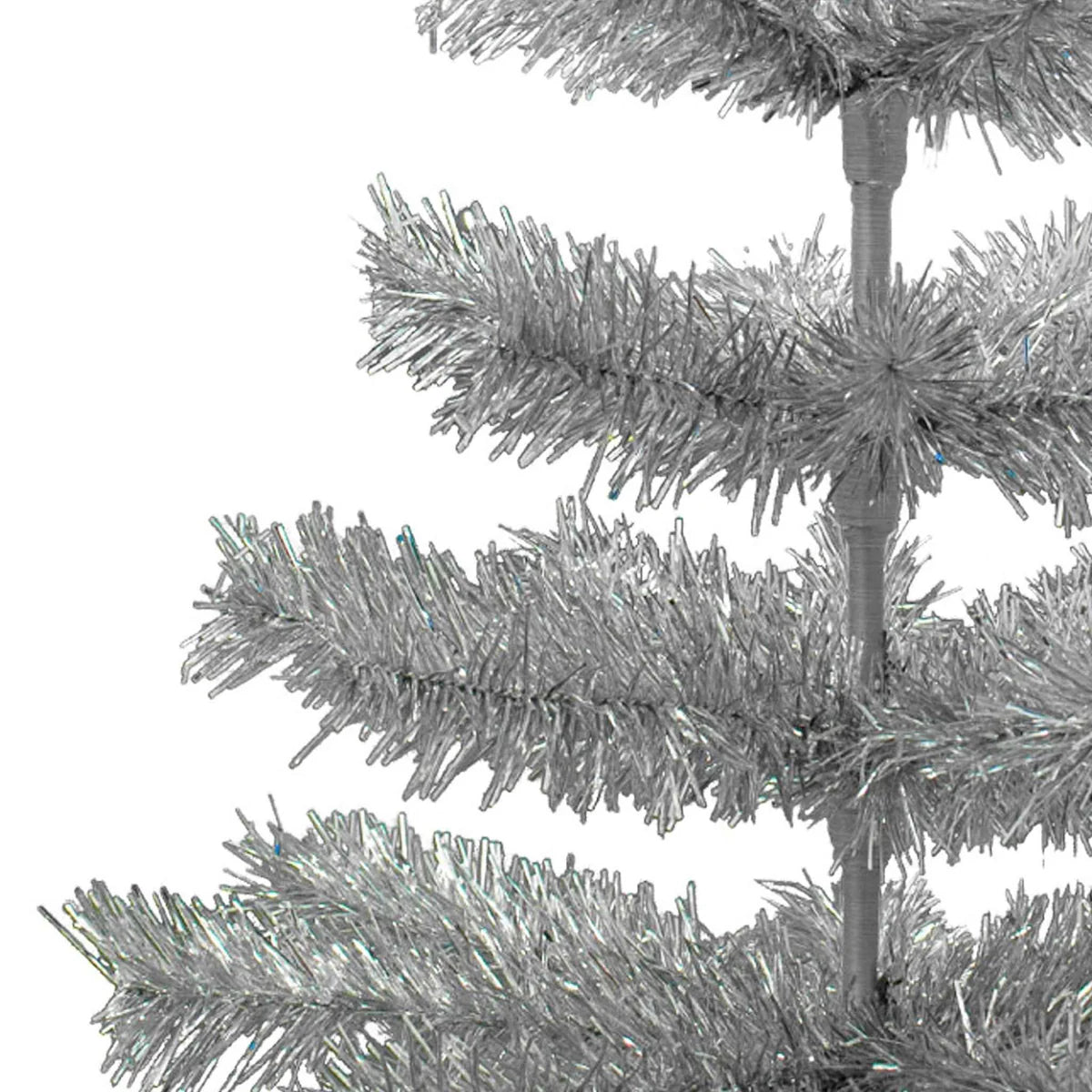 SILVER TINSEL CHRISTMAS TREE