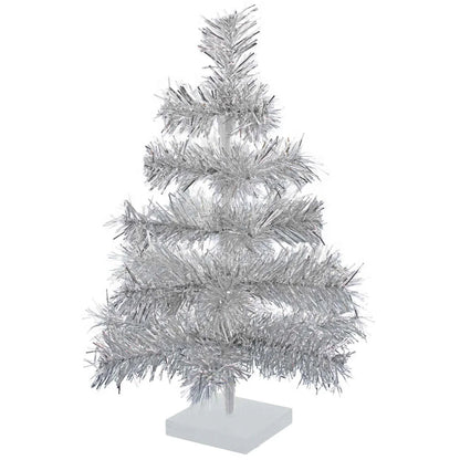 SILVER TINSEL CHRISTMAS TREE