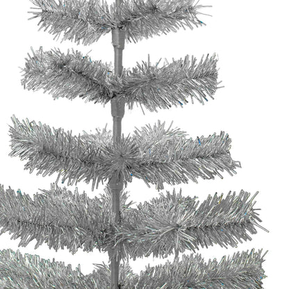 SILVER TINSEL CHRISTMAS TREE