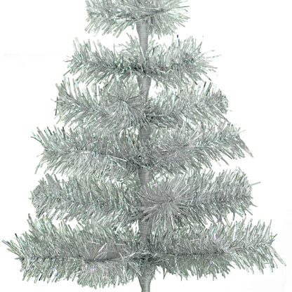 SILVER TINSEL CHRISTMAS TREE