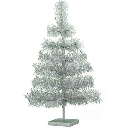 SILVER TINSEL CHRISTMAS TREE
