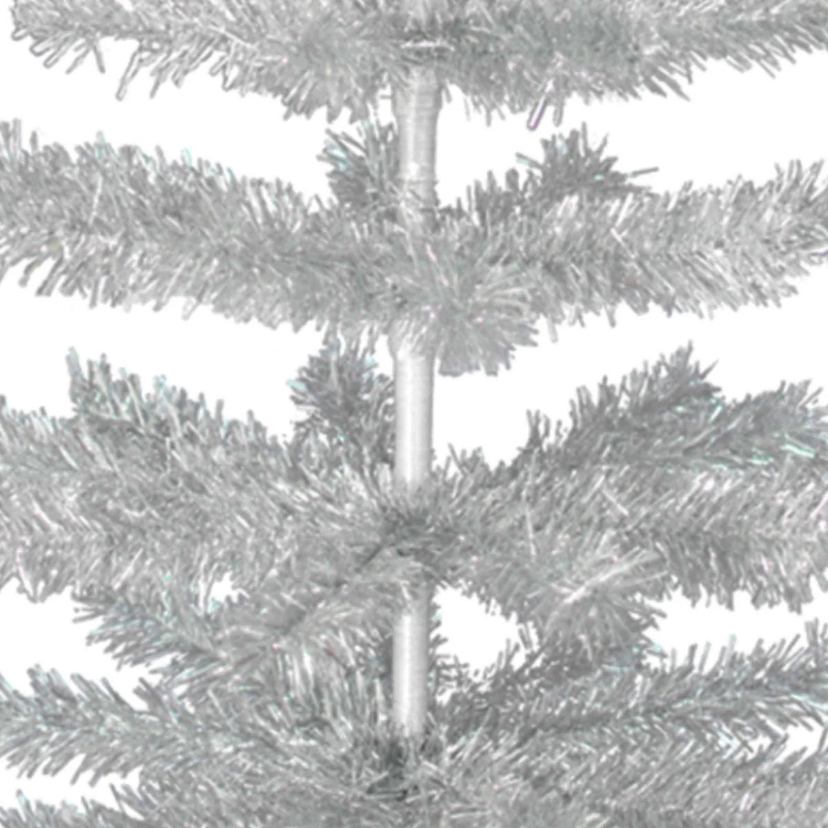 SILVER TINSEL CHRISTMAS TREE