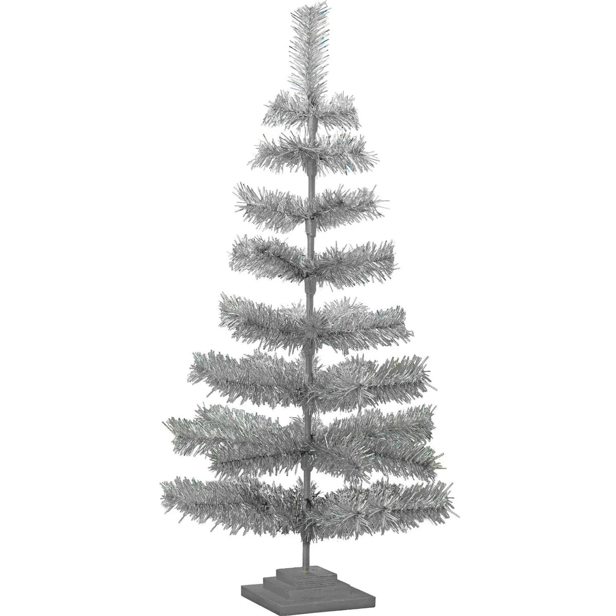 SILVER TINSEL CHRISTMAS TREE