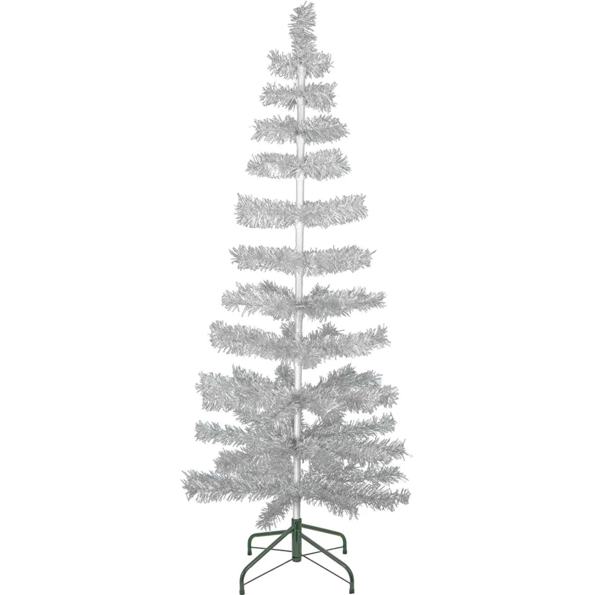 SILVER TINSEL CHRISTMAS TREE