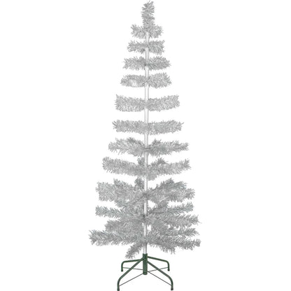 SILVER TINSEL CHRISTMAS TREE