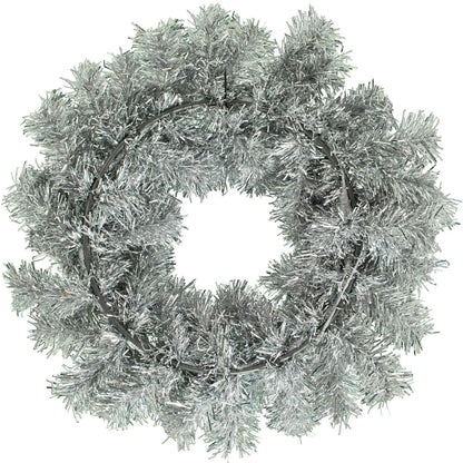 SILVER TINSEL CHRISTMAS WREATHS