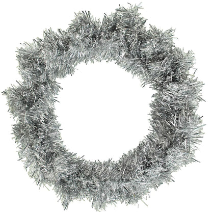 SILVER TINSEL CHRISTMAS WREATHS