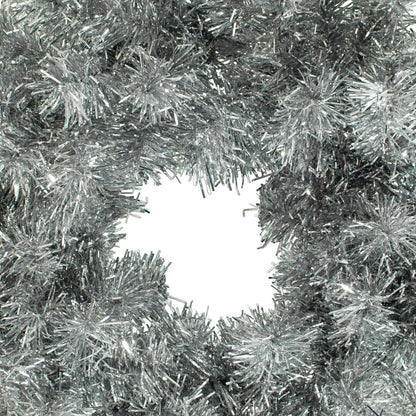 SILVER TINSEL CHRISTMAS WREATHS