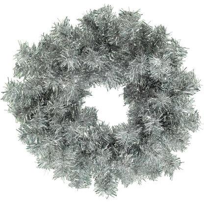 SILVER TINSEL CHRISTMAS WREATHS