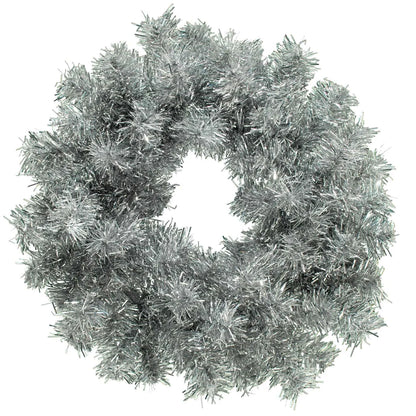 SILVER TINSEL CHRISTMAS WREATHS