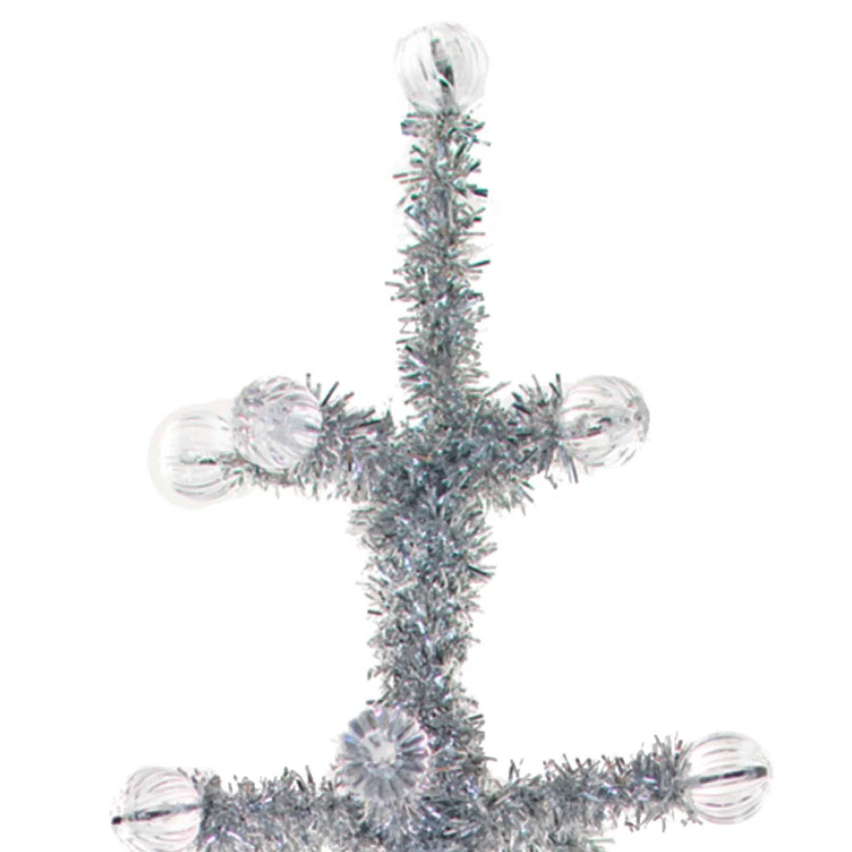 SILVER TINSEL MERCHANDISING & DISPLAY TREE