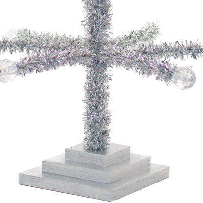 SILVER TINSEL MERCHANDISING & DISPLAY TREE