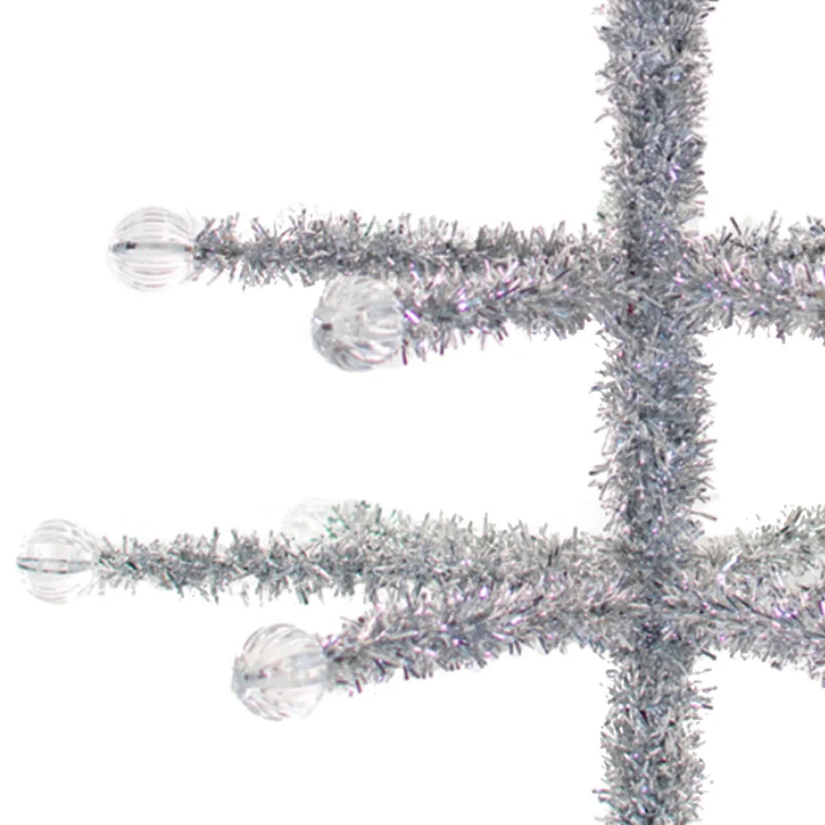 SILVER TINSEL MERCHANDISING & DISPLAY TREE