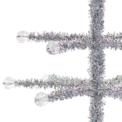 SILVER TINSEL MERCHANDISING & DISPLAY TREE