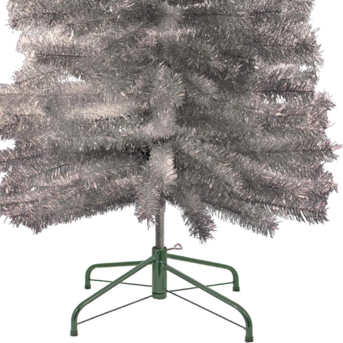 SILVER TINSEL PENCIL TREE