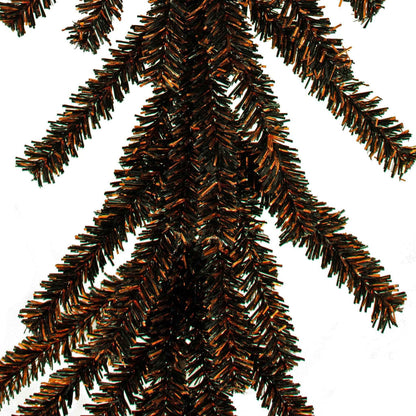 SPOOKY ORANGE & BLACK 1IN FIREWORK TINSEL HALLOWEEN GARLAND
