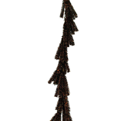SPOOKY ORANGE & BLACK 1IN FIREWORK TINSEL HALLOWEEN GARLAND