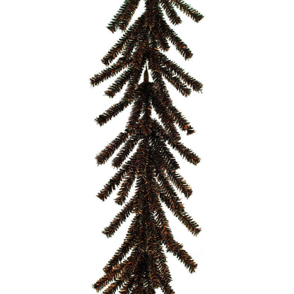 SPOOKY ORANGE & BLACK 1IN FIREWORK TINSEL HALLOWEEN GARLAND